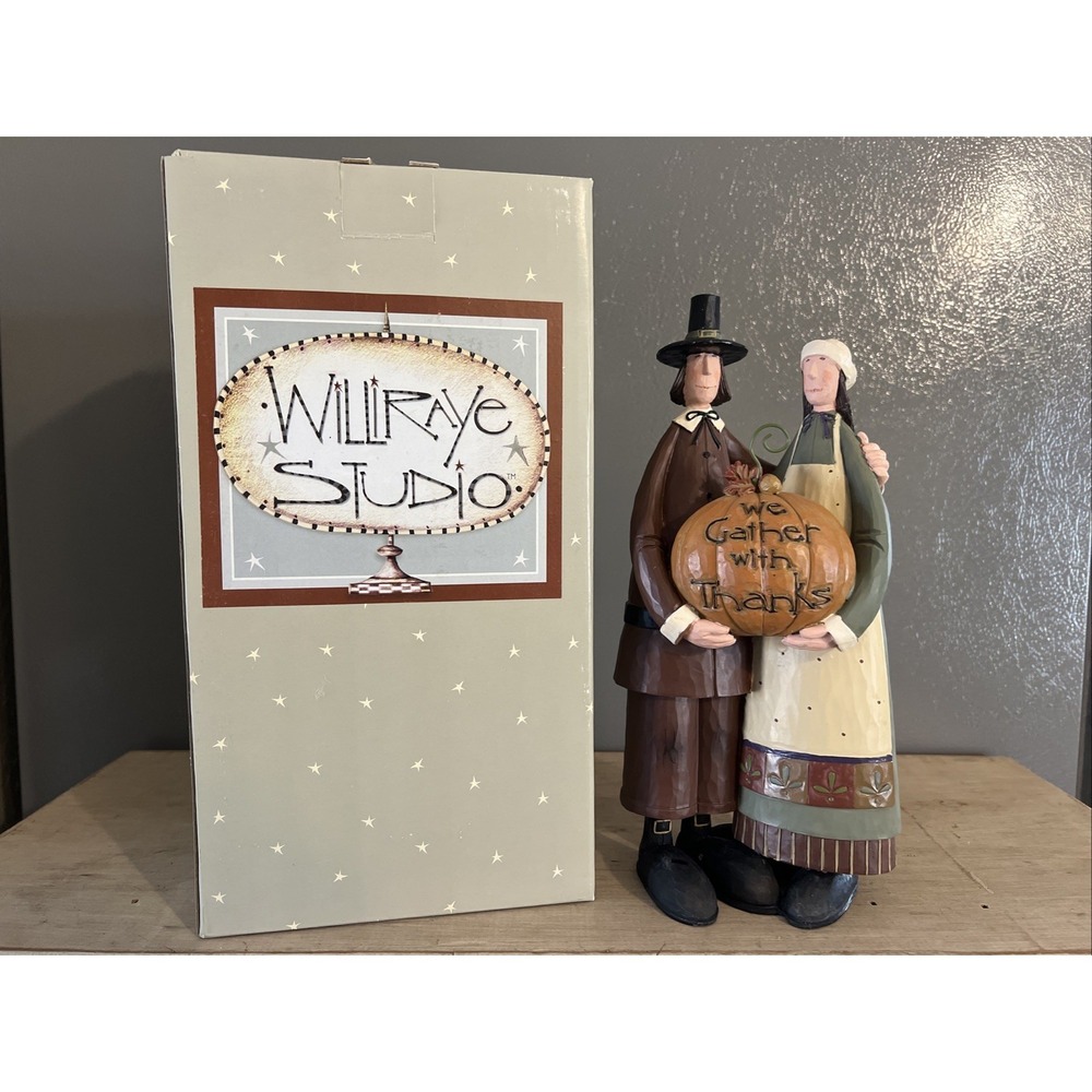 Williraye Studio "Simply Grateful" WW6122 American Folk Art Resin Collectible